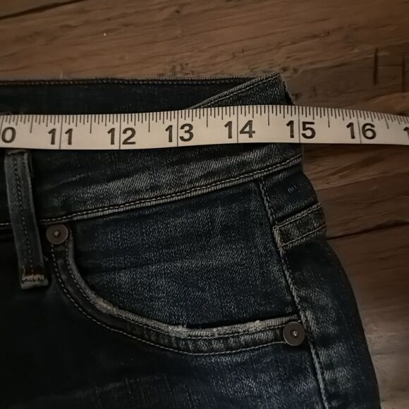 Citizens of Humanity Denim Jean Shorts Dark Whisker Wash Stretch Size 26 - Picture 11 of 12
